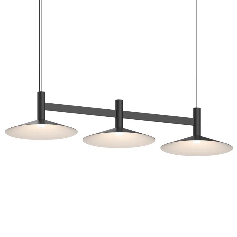 Systema Staccato Sleek Black Aluminum LED Linear Pendant
