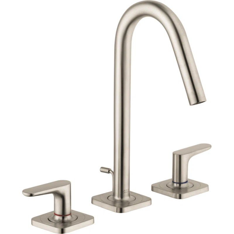 Eco-Friendly Modern Brushed Nickel 2-Handle Widespread Bathroom Faucet