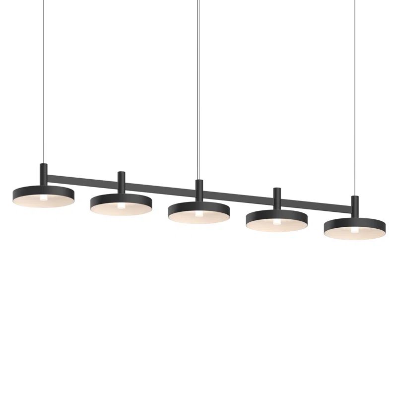 Systema Staccato 57'' Black Aluminum LED Kitchen Island Pendant