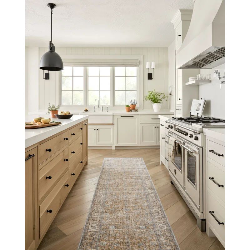 Blake Sand and Sky Square Synthetic Area Rug