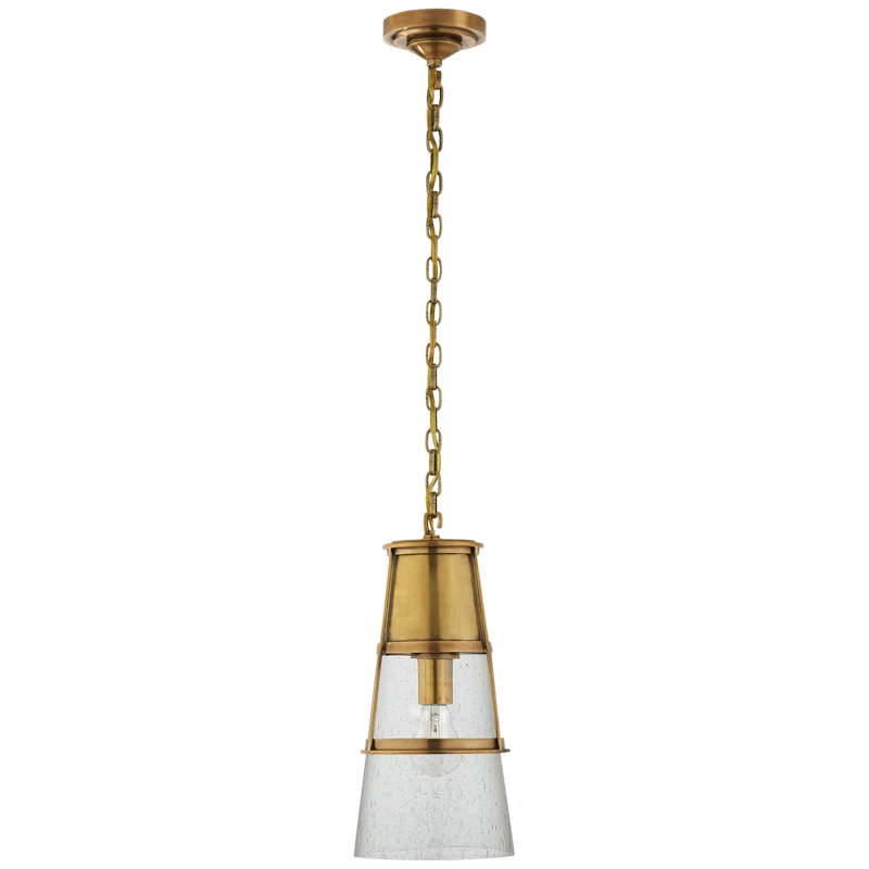 Robinson Hand-Rubbed Antique Brass Mini Pendant Light