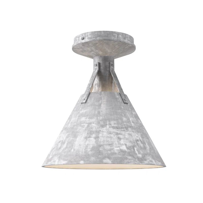 Archer Matte Black 10" Aluminum Flush Mount with Incandescent