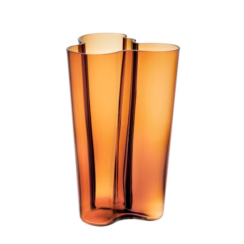 Aalto Handcrafted 6.69'' Glass Table Vase in Warm Copper