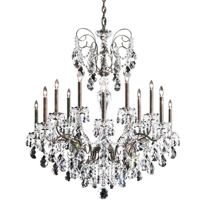 Etruscan Gold 14-Light Empire Chandelier with Clear Heritage Crystal