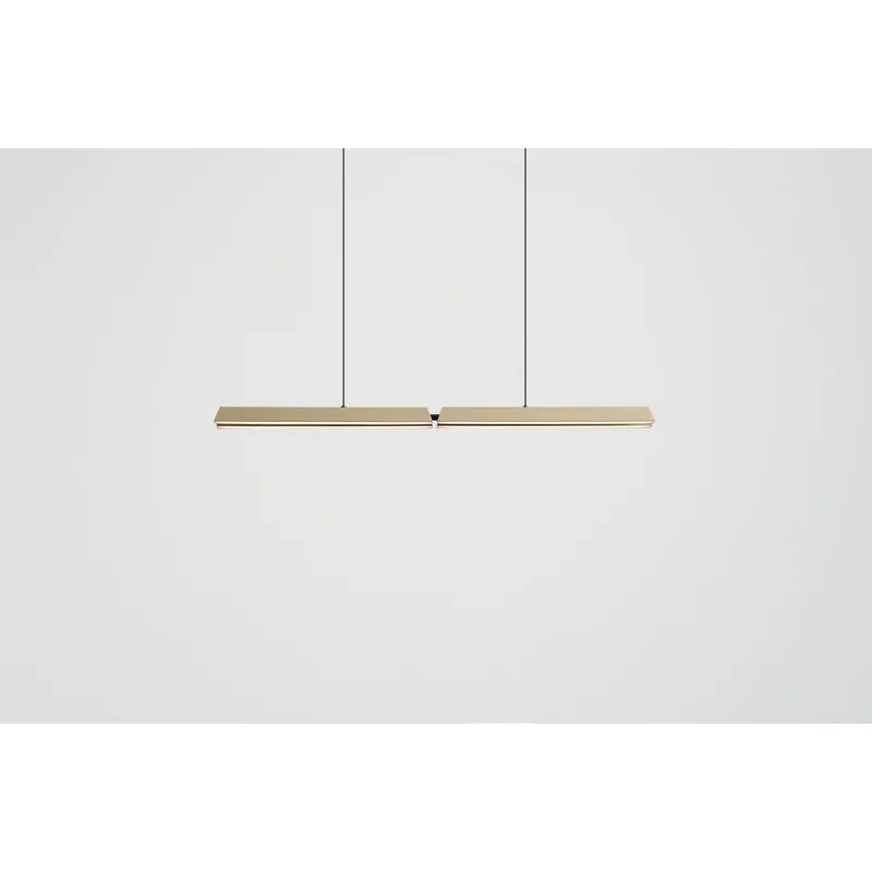 Modern Geometric 4-Light LED Pendant in Matte Black and Gold