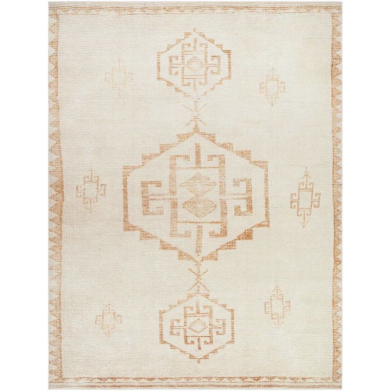 Ivory Synthetic 9'2" x 12' Vintage-Inspired Area Rug