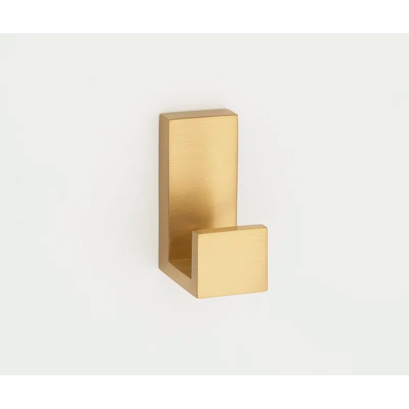 Satin Brass Modern Linear Robe Hook 1.75"