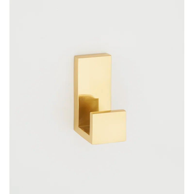 Polished Brass Modern Linear Single Robe Hook