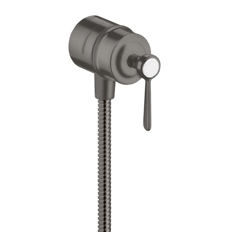 Brushed Black Chrome Wall-Mounted Lever Handle Outlet