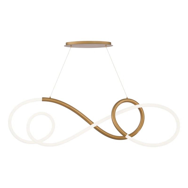 Aged Brass Solo LED Geometric Indoor/Outdoor Pendant
