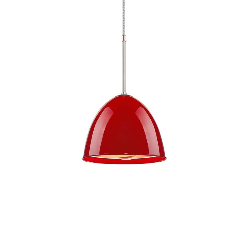 Gypsy Red Aluminum 1-Light Pendant with Matte Chrome Finish