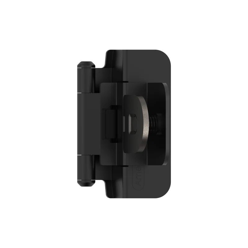 Matte Black 3/8 Inch Inset Cabinet Hinge