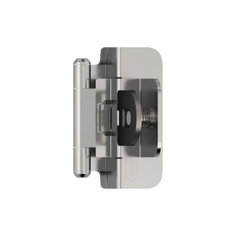 Polished Chrome 3/8 Inch Inset Double Demountable Cabinet Hinge