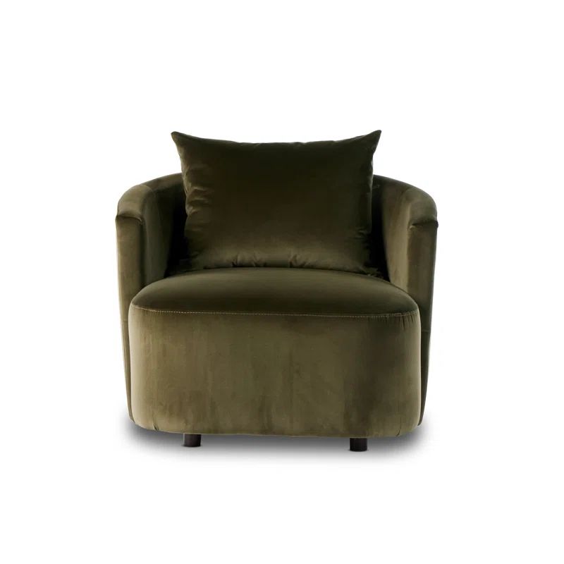 Surrey Olive Green Cotton and Polyester Swivel Chaise Lounge