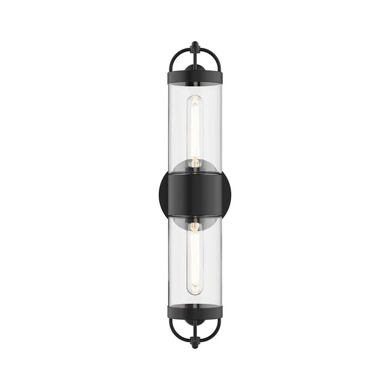 Lancaster Vintage Matte Black Outdoor Wall Sconce