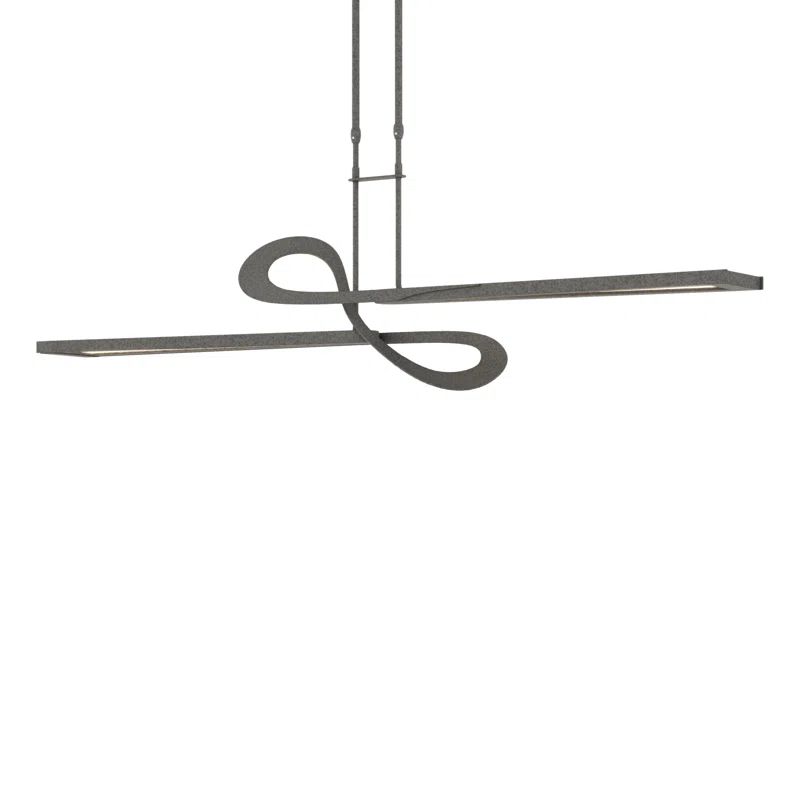 Switchback Sleek LED Kitchen Island Pendant in Dark Smoke