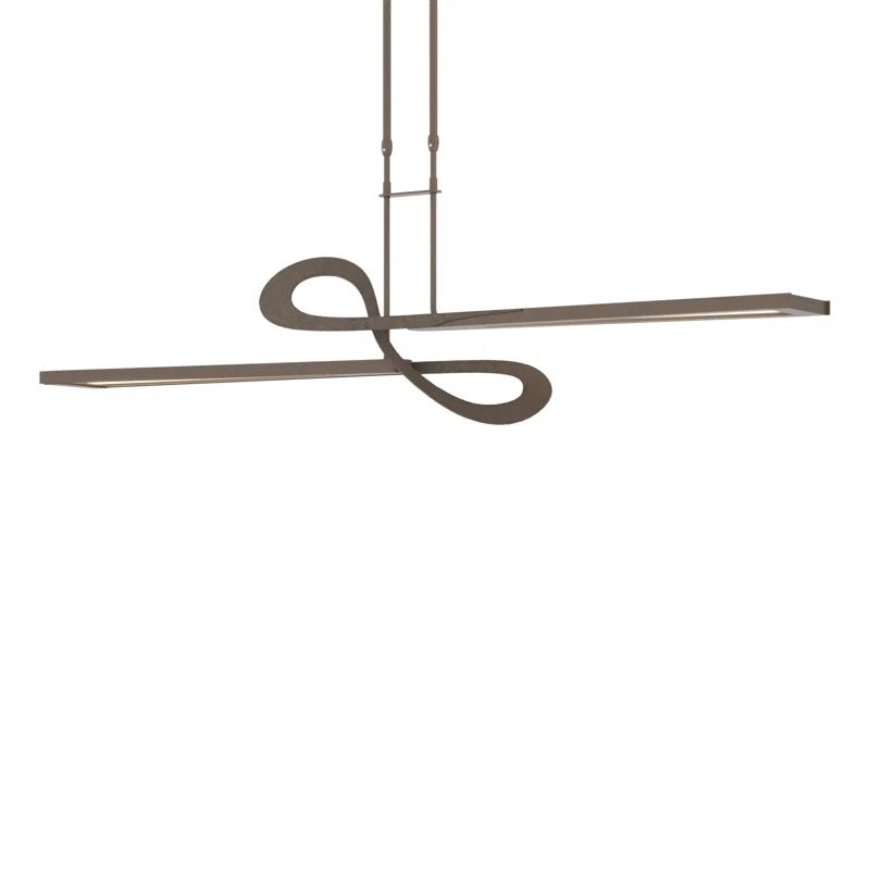 Switchback Bronze LED Kitchen Island Pendant with Dark Smoke Finish