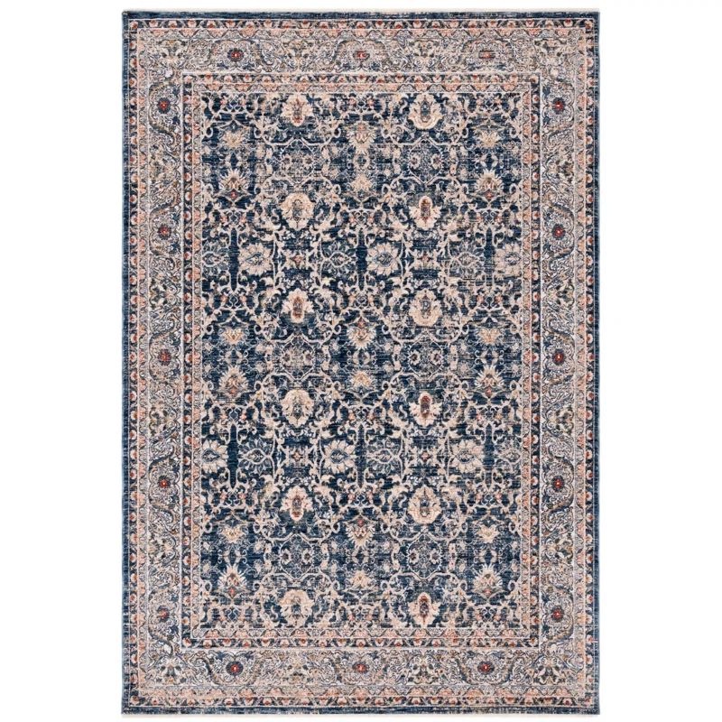 Elegant Ivory 5'3" x 7'6" Synthetic Hand-Knotted Area Rug