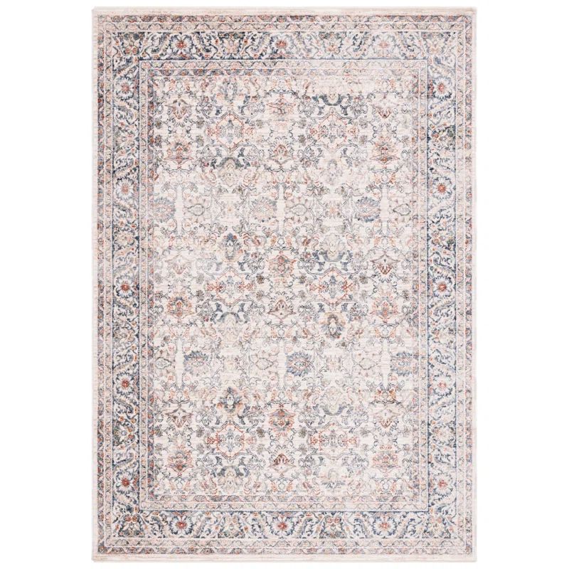 Ivory Elegance 5'3" x 7'6" Synthetic Hand-Knotted Area Rug