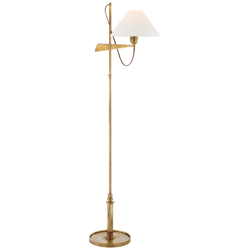 Edison Adjustable Hand-Rubbed Antique Brass Outdoor Floor Lamp