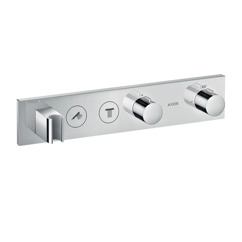 Axor Chrome Thermostatic Shower Trim with Dual Knobs