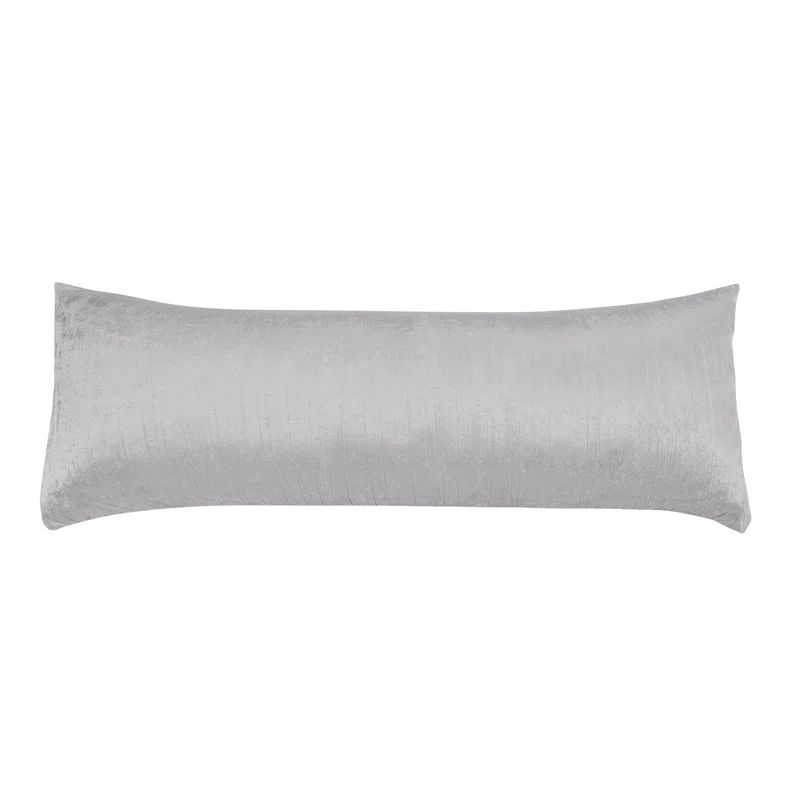 Silver Gray Crushed Velvet Body Pillow Cover