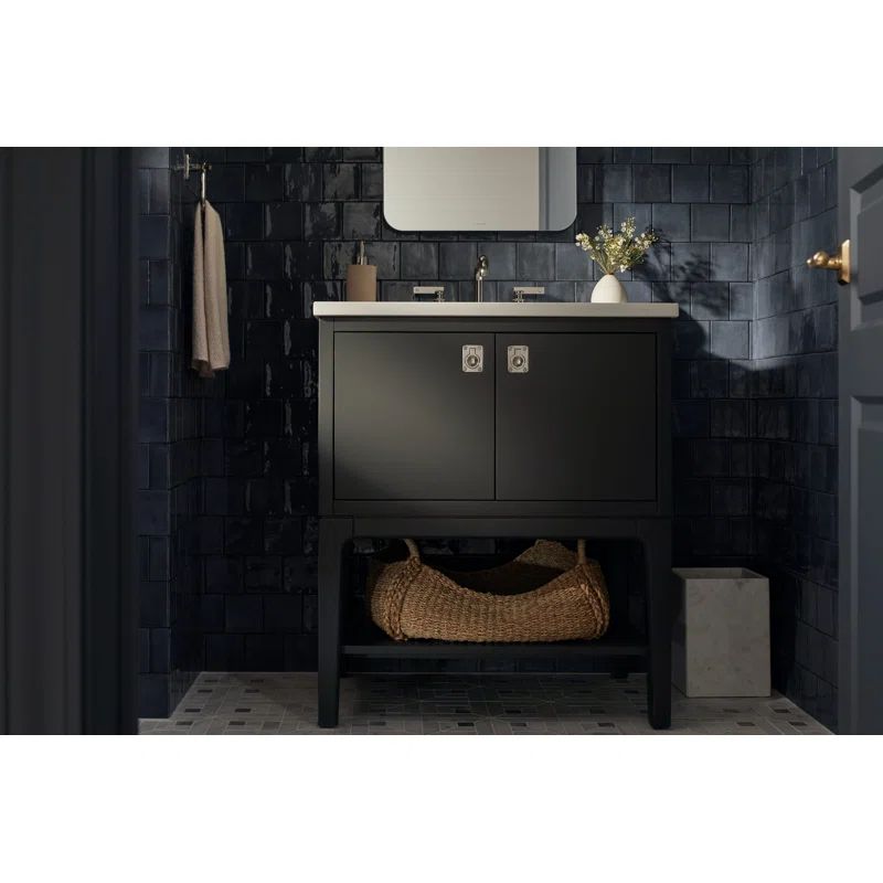Seagrove Light Clay 30" Freestanding Bathroom Vanity with Quartz Top