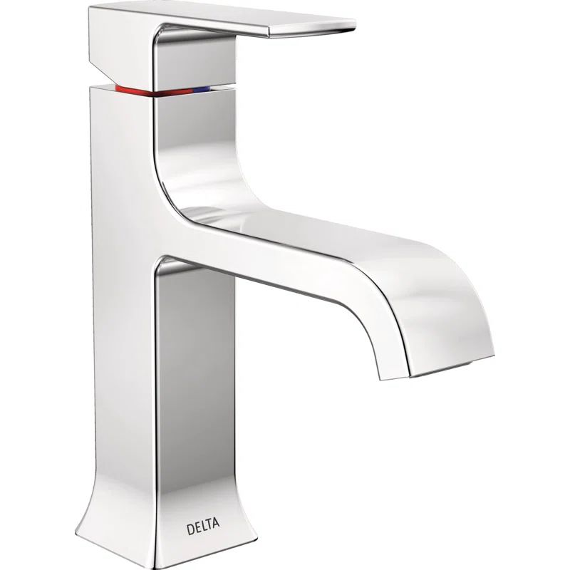 Velum Chrome Single Handle Curved Bathroom Faucet