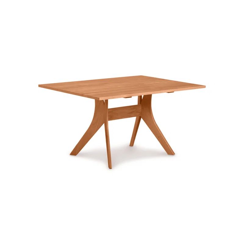 Natural Cherry Extendable Solid Wood Dining Table