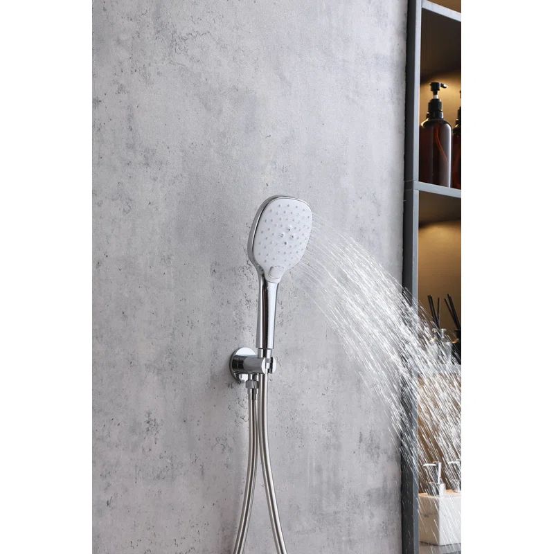 Chrome Dual Shower System with Handheld and Wall Mounted Heads