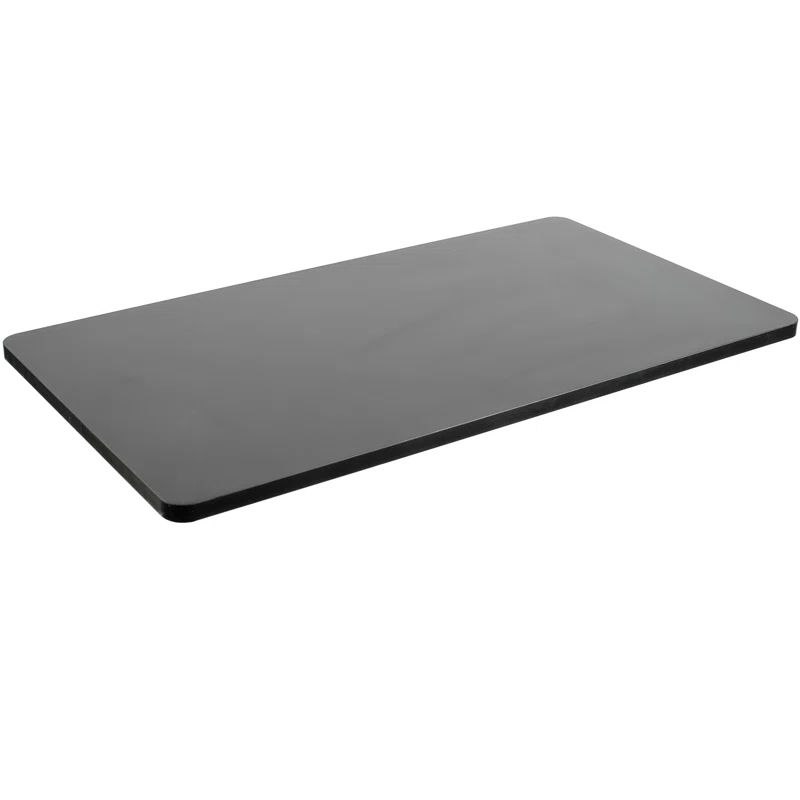 Sleek Black 43"x24" Universal Sit-Stand Desk Top