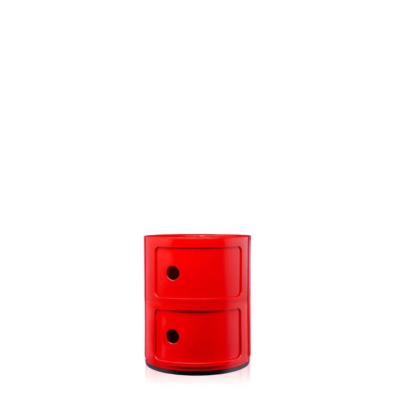 Componibili 2-Compartment Modular Storage in Red ABS