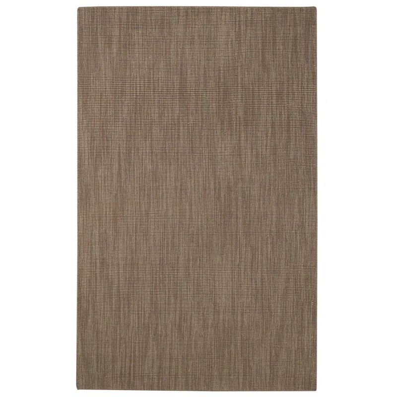 Hermitage Mocha Wool 5' x 8' Reversible Flat Woven Area Rug