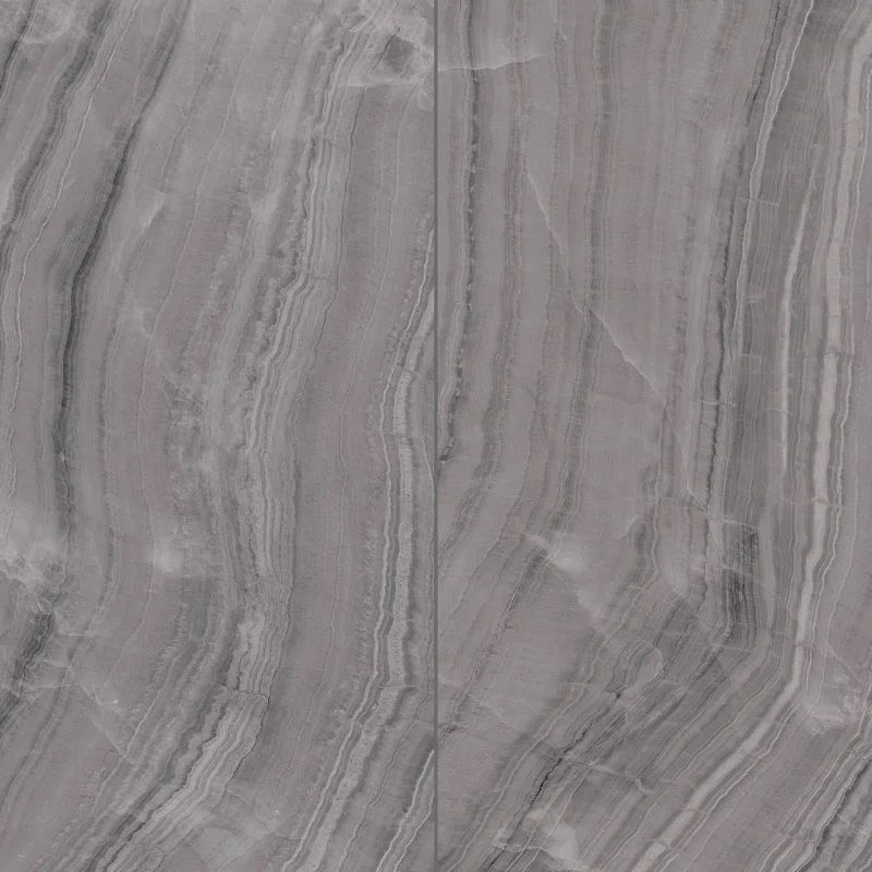 Gemma 24" x 48" Polished Gray Onyx Porcelain Tile