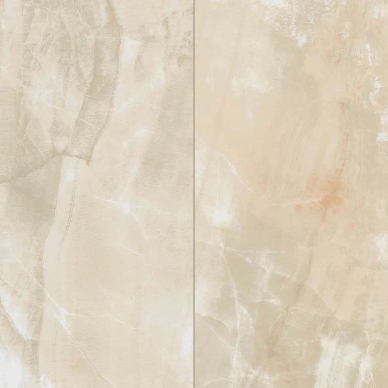 Gemma 24" x 48" Polished Beige Onyx Porcelain Tile