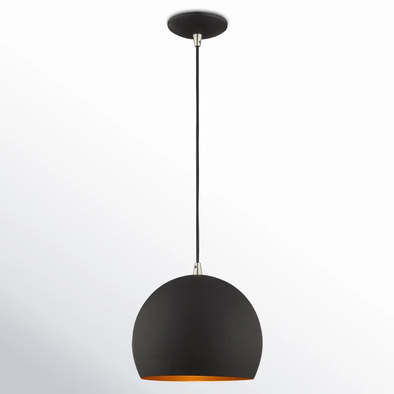 Piedmont Retro Steel Globe Pendant Light - Dimmable