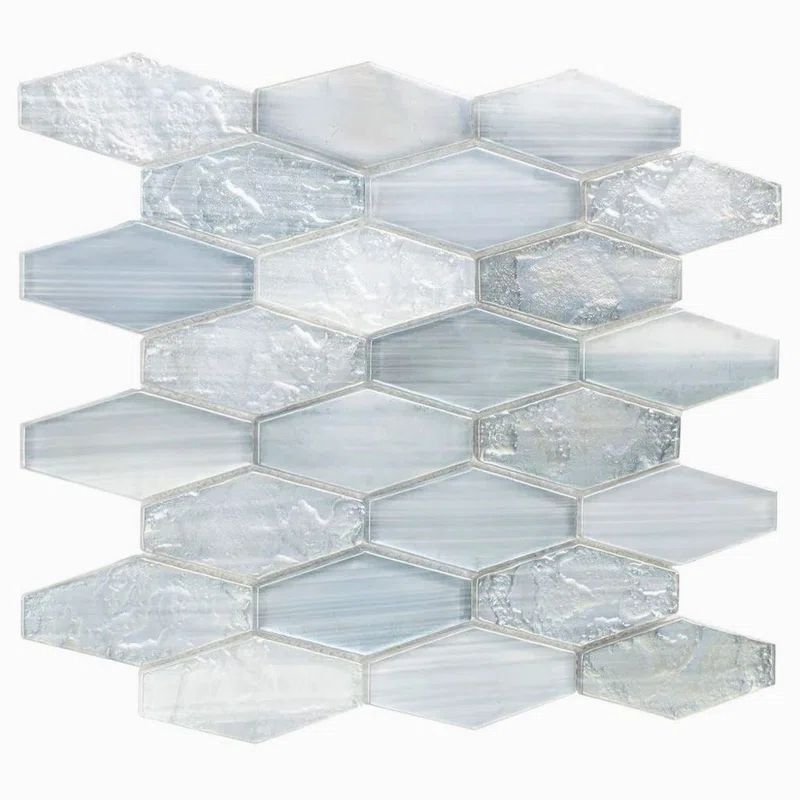 Gray Hexagon Matte Glass Mosaic Tile for Walls and Floors