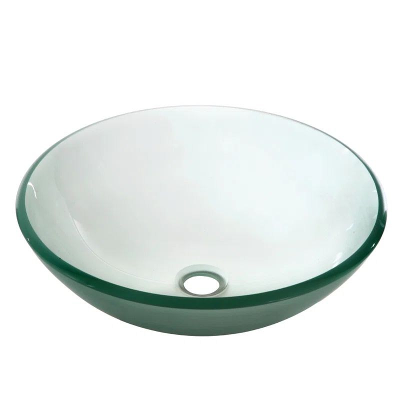 Elegant Frosted Glass Round Vessel Bathroom Sink