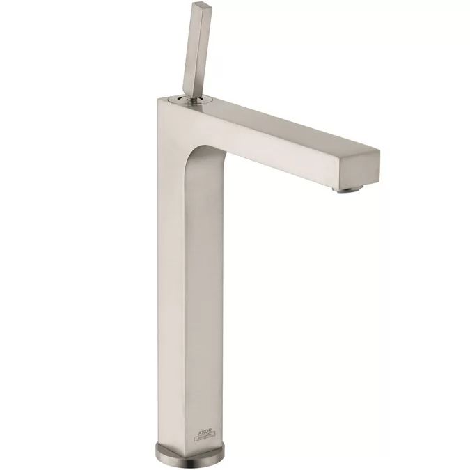 Elysian 15'' Modern Brushed Nickel Single Hole Vessel Faucet