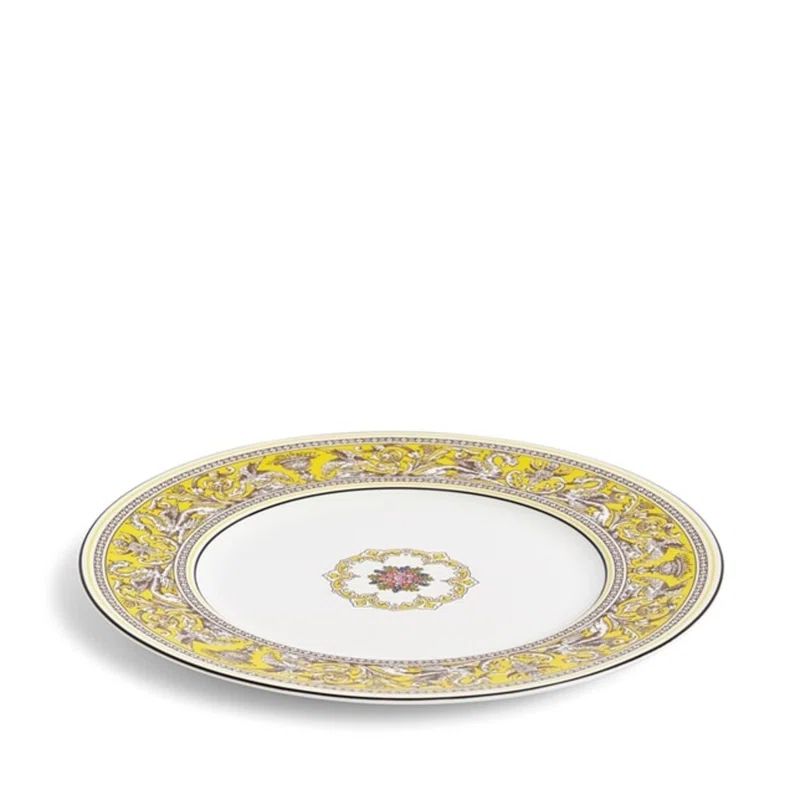 Citron Yellow Handcrafted Porcelain Dinner Plate 8.11 in