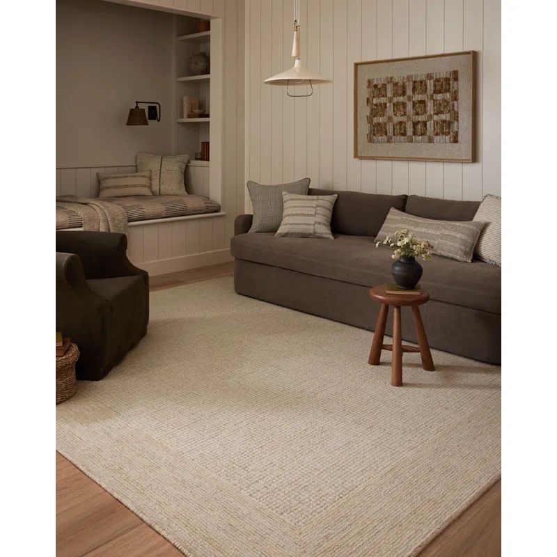 Amber Lewis Ivory and Wheat Hand-Tufted Wool Area Rug