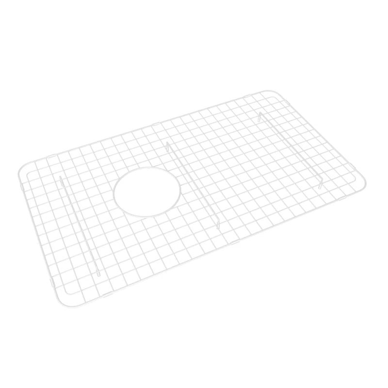 White Vinyl Coated Wire Sink Grid with Feet