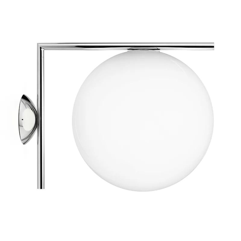 Elegant Chrome Direct Wired Dimmable Sconce with Opal Glass Diffuser