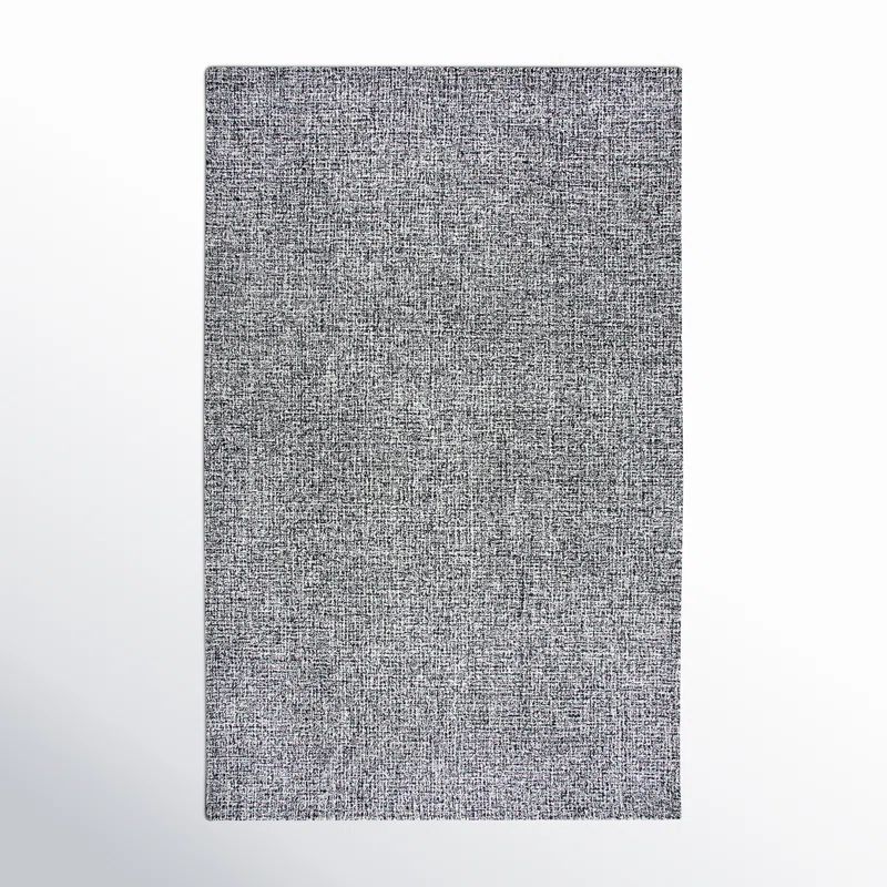 Handmade Black and White Wool Runner Rug 2'6" x 8'