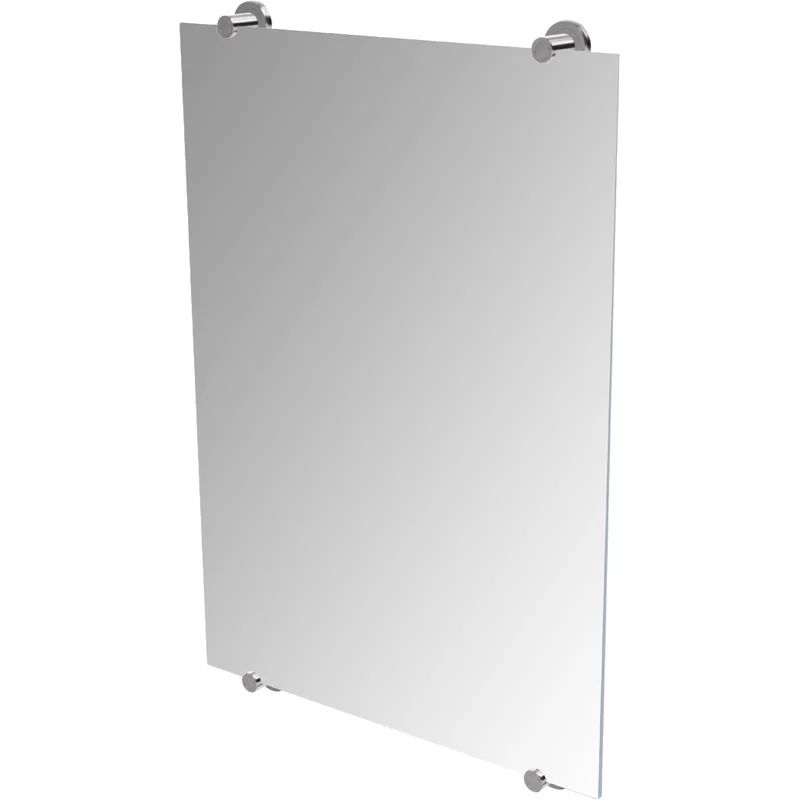 Polished Chrome Frameless Rectangular Bathroom Vanity Mirror