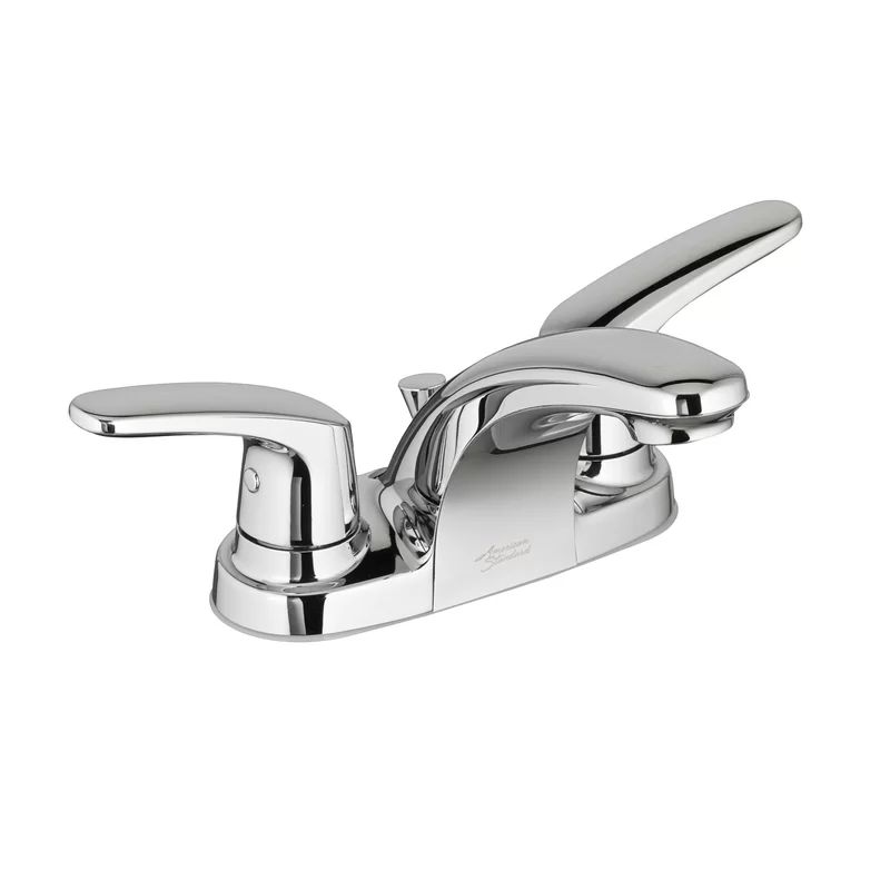 Colony Pro 4" Chrome Metal Centerset Bathroom Faucet with Drain