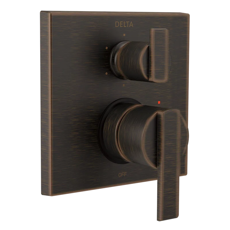 Venetian Bronze Modern Wall-Mounted Shower Valve Trim
