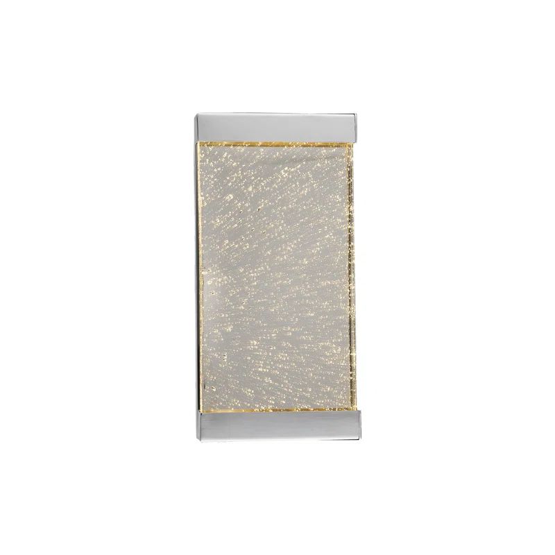 Glacier Polished Nickel 15" Dimmable LED Wall Sconce