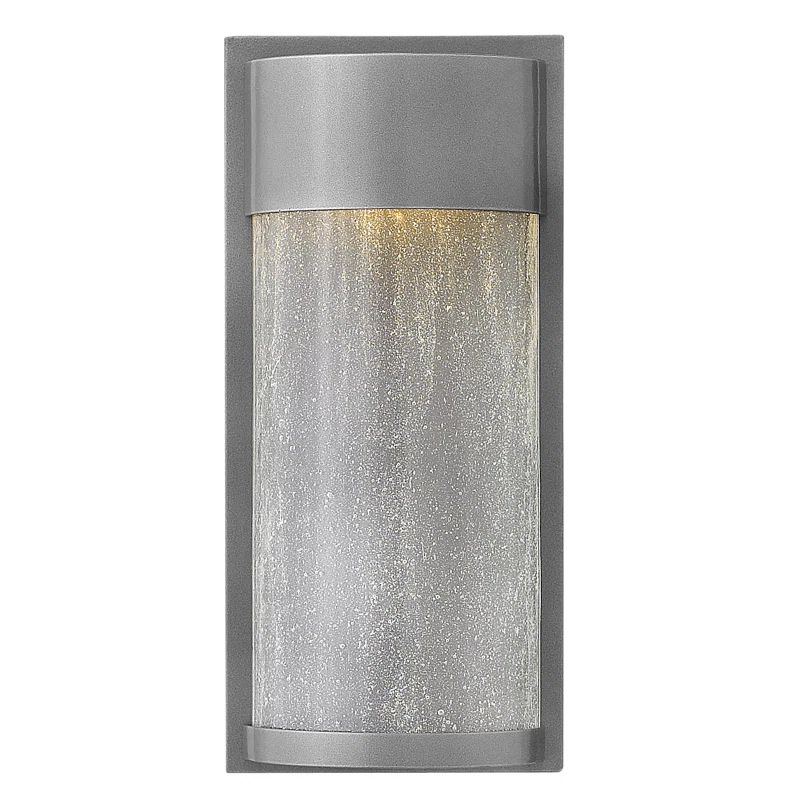 Hematite Finish 13" LED Outdoor Wall Sconce with Clear Seedy Glass
