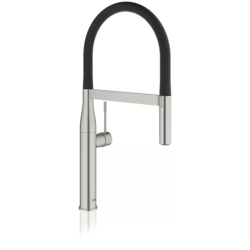 Stainless Steel Modern Deck Mounted Kitchen Faucet with Pull-out Spray